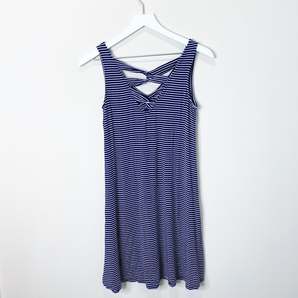 Cable & Gauge Dresses Cable Gauge Navy White Striped Nautical Knot